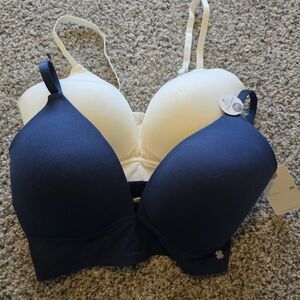 2 Packs Lucky Brand Cream/Blue Bra